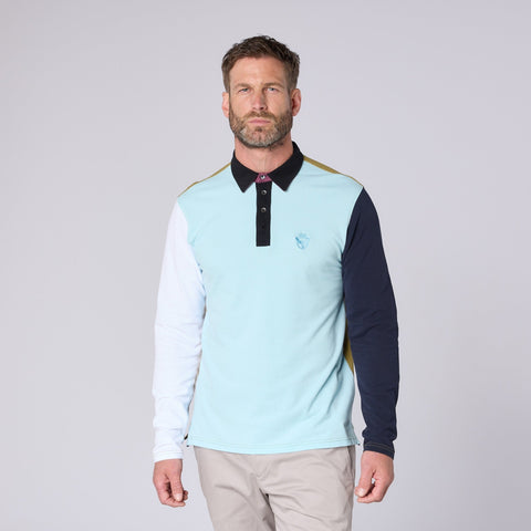 Mens Harlequin Long Sleeve Polo - Crow and Jester