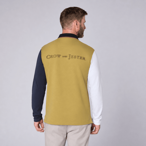 Mens Harlequin Long Sleeve Polo - Crow and Jester