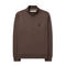 Mens Heavy 100% Cotton Quarter-Zip in Brown - Crow and Jester