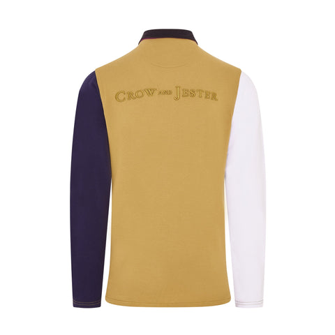 Mens Multi - Coloured Long Sleeve Polo - Crow and Jester