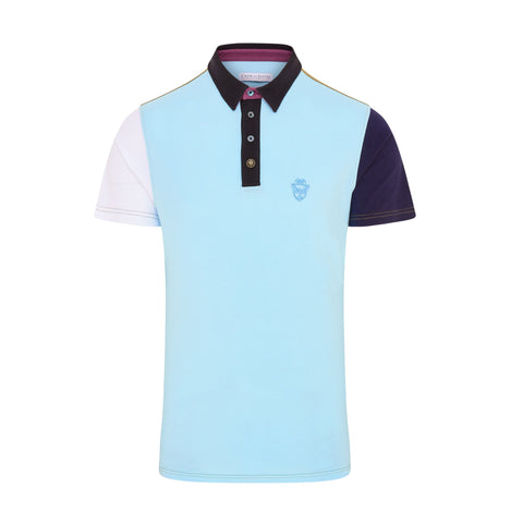 Mens Multi - Coloured Short Sleeve Polo - Crow and Jester